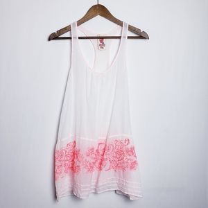 JOHNNY WAS SEASIDE MELON TUNIC TANK XS